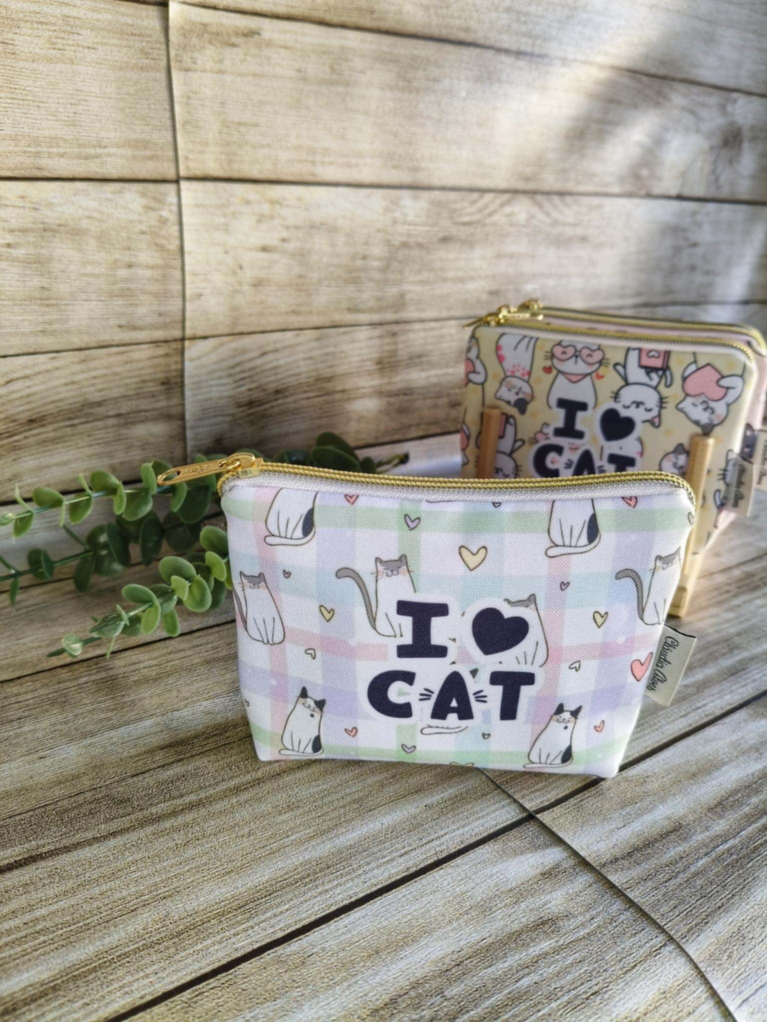 Necessaire Tradicional (P) "I LOVE CAT" - Image 1